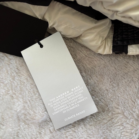 Andrew Marc Black and White Puffer Jacket - Picture 5 of 5